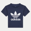 adidas Тишърт adicolor Trefoil IY2382 Тъмносин Regular Fit цвят на ниска цена