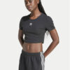 adidas Тишърт Essentials IY9664 Черен Slim Fit за Жени цена