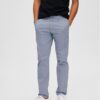 Selected Homme Чино панталони New 16087663 Сив Slim Fit за Мъже цена
