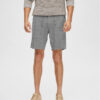 Selected Homme Шорти от плат Slhregular-Brody 16087638 Сив Regular Fit цвят на ниска цена