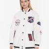 Tommy Jeans Яке бомбър Letterman DW0DW14940 Бял Oversize за Жени цена