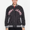 Tommy Jeans Яке бомбър Pinstripe DM0DM15917 Черен Relaxed Fit за Мъже цена