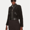 Sisley Яке от имитация на кожа 262TLN04J Черен Regular Fit за Жени цена