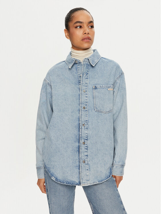 дънкова риза Calvin Klein Jeans за Жени цена
