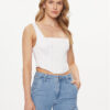 Guess топ Sia W4GH47 WDEE2 Бял Regular Fit за Жени цена