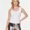 Guess топ W3YP68 KA0H1 Бял Slim Fit за Жени цена
