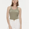 Pinko топ 100807 A0PU Каки Slim Fit за Жени цена