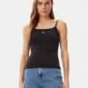 Tommy Jeans топ Essential DW0DW20675 Черен Slim Fit за Жени цена
