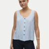 Vero Moda топ Bumpy 10325830 Светлосиньо Standard Fit за Жени цена