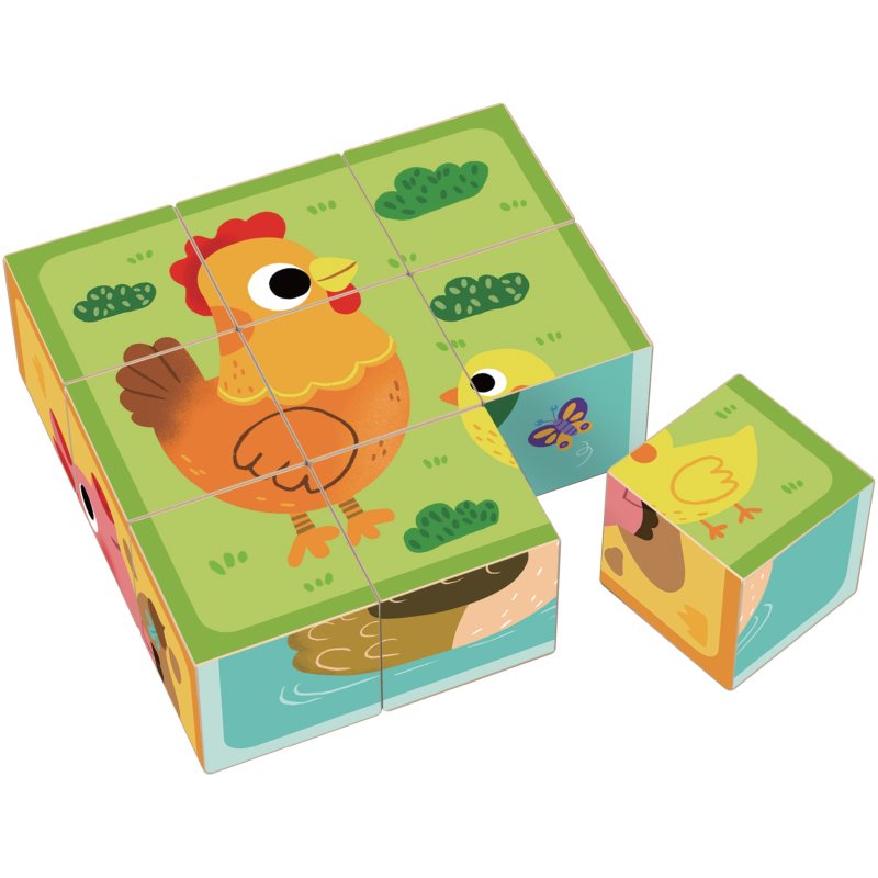 2Kids Toys Wooden Blocks Farm кубчета от дърво 12 m+ 9 бр. на ниска цена
