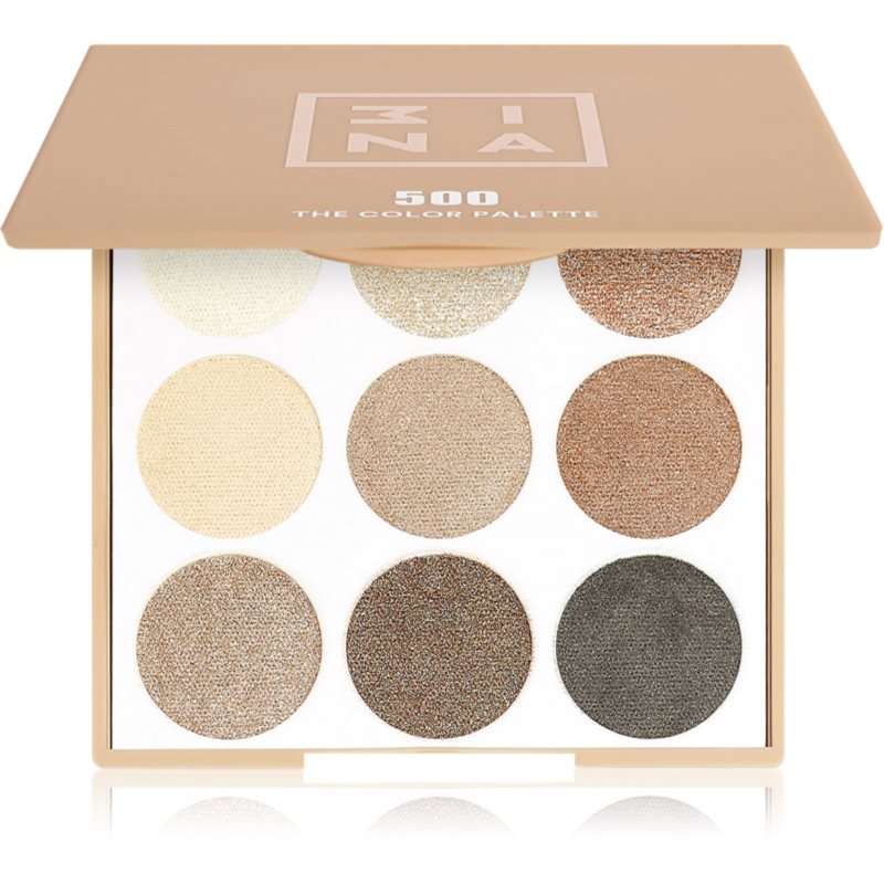 3INA The Color Palette палитра от сенки за очи цвят 500 Multicolor 9 гр.