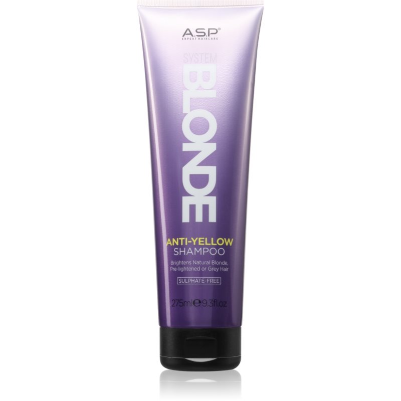 ASP System Blonde Anti-Yellow шампоан за блясък за руса и сива коса 275 мл.