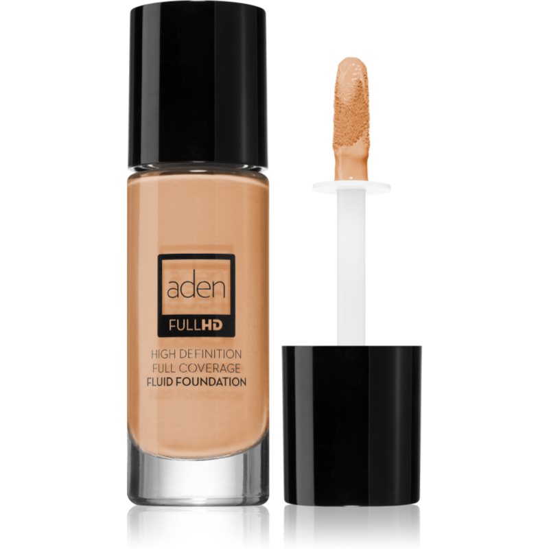 Aden Cosmetics Full HD Fluid Foundation дълготраен течен фон дьо тен цвят 04 Natural 20 мл.