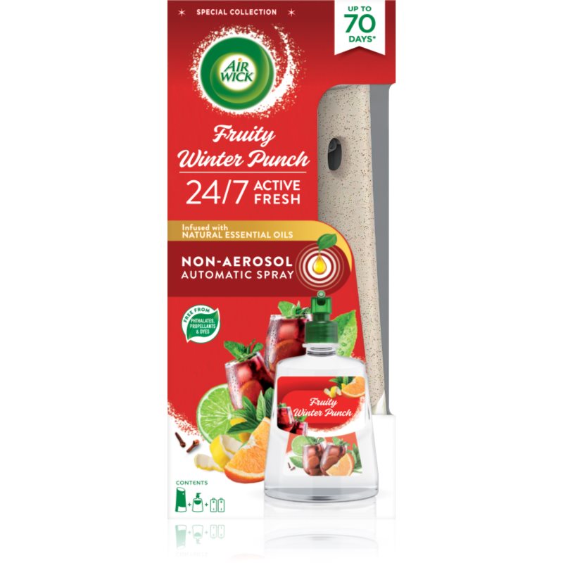 Air Wick Active Fresh Family Winter Punch автоматичен освежител за въздух с пълнител 228 мл.