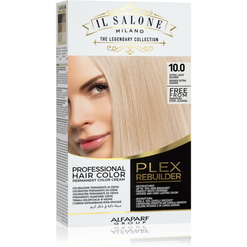 Alfaparf Milano Il Salone Milano Plex Rebuilder перманентната боя за коса цвят 10.0 - Extra Light Blonde 1 бр.