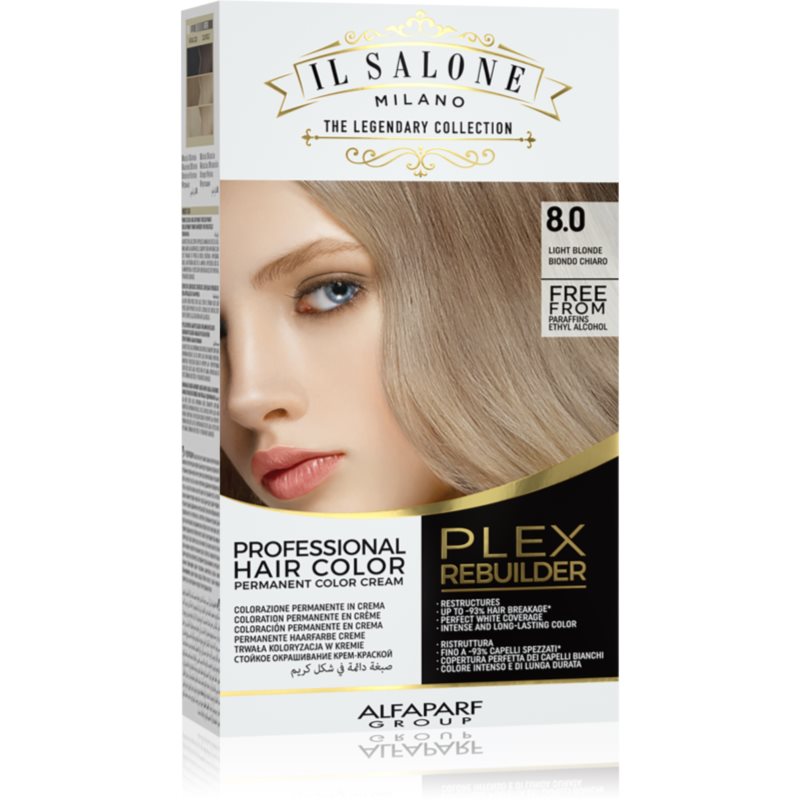 Alfaparf Milano Il Salone Milano Plex Rebuilder перманентната боя за коса цвят 8.0 - Light Blonde 1 бр. на ниска цена