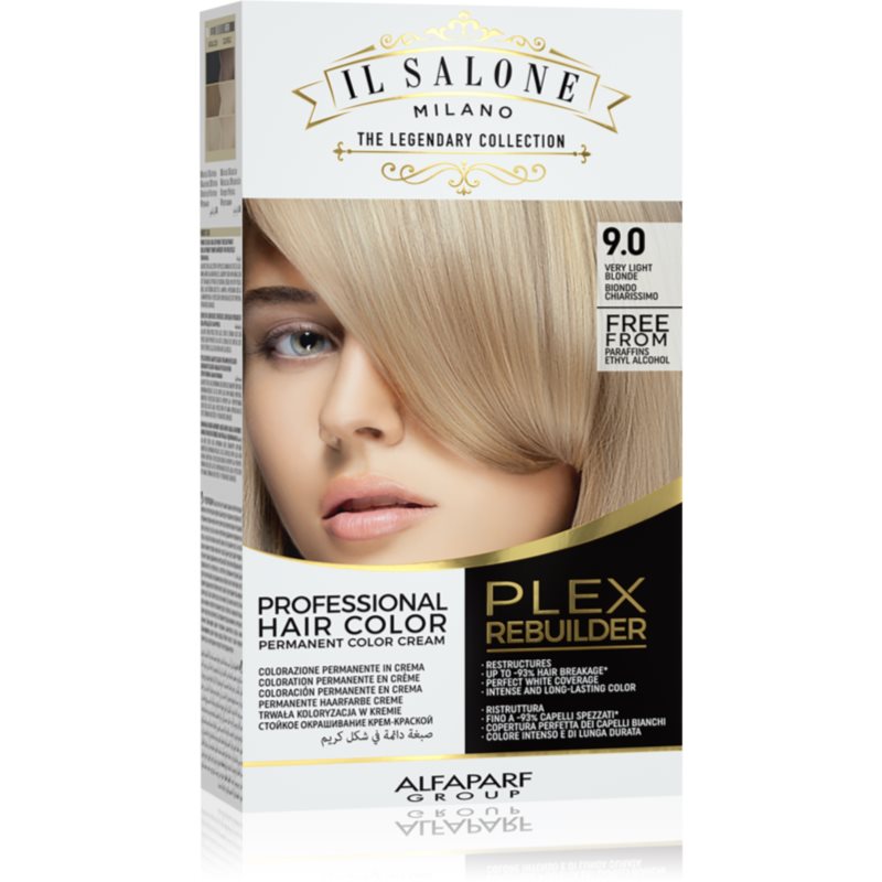 Alfaparf Milano Il Salone Milano Plex Rebuilder перманентната боя за коса цвят 9.0 - Very Light Blonde 1 бр. на ниска цена