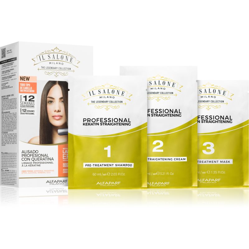 Alfaparf Milano Il Salone Milano Straightening Kit изглаждаща грижа за чувствителна коса Illuminating Linseed Oil 1 бр.