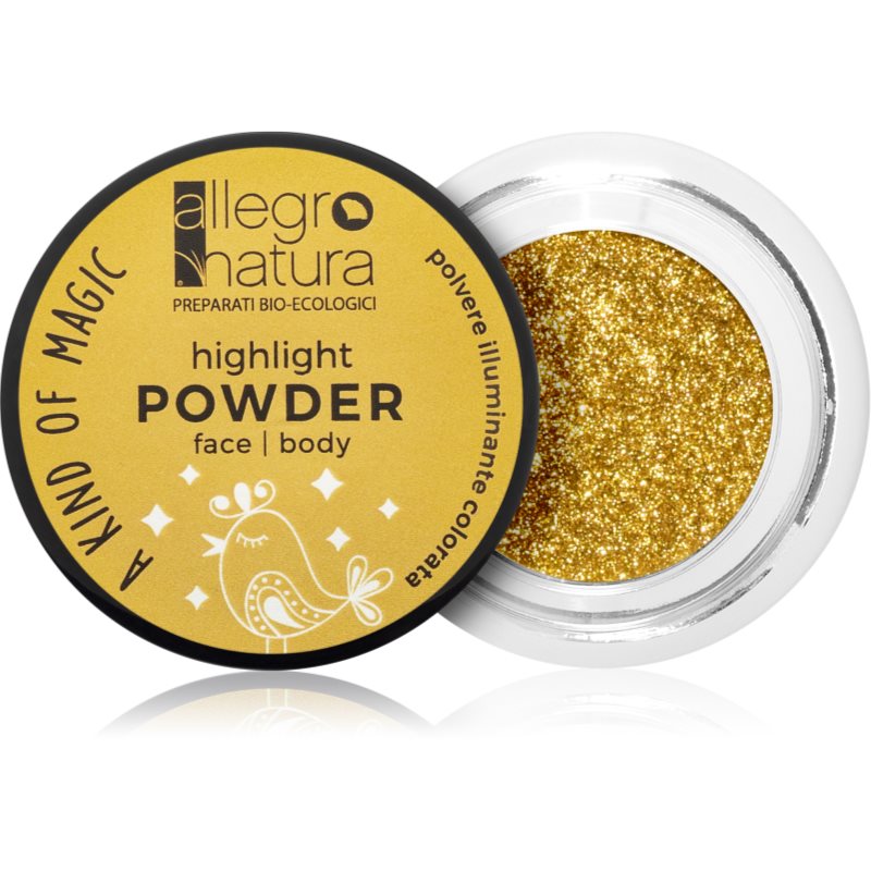 Allegro Natura A Kind of Magic озаряваща пудра за лице и очи Starry Gold 1