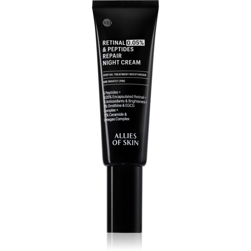 Allies of Skin 0.05% Retinal & Peptides ревитализиращ нощен крем 48 мл.
