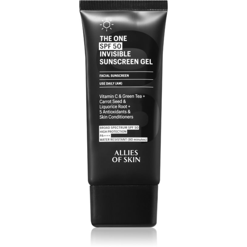Allies of Skin The One Invisible Suncscreen Gel невидим матиращ гел SPF 50 50 мл.