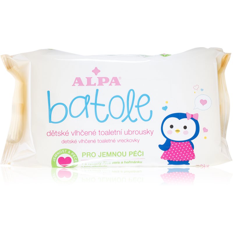Alpa Toddler Wet wipes нежни мокри кърпички за бебета за чувствителна кожа 72 бр.