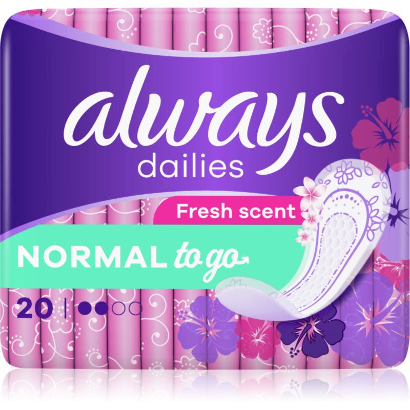 Always Dailies Normal To Go Fresh дамски превръзки 20 бр. на ниска цена