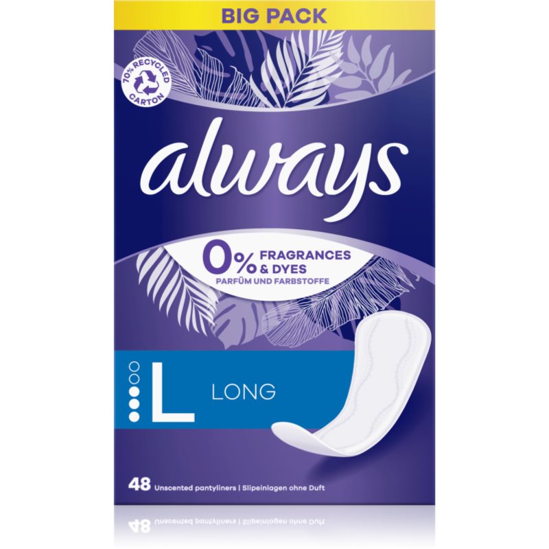 Always Daily Protect Long дамски превръзки без парфюм 48 бр.