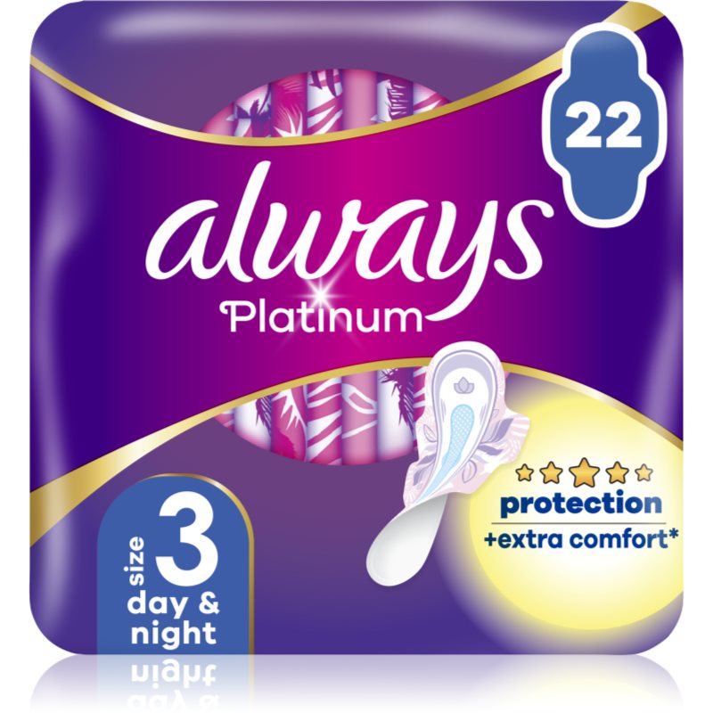Always Platinum Night Size 3 санитарни кърпи за нощ 22 бр. на ниска цена