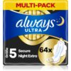Always Ultra Secure Night Extra санитарни кърпи 64 бр.