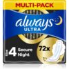 Always Ultra Secure Night санитарни кърпи 72 бр.