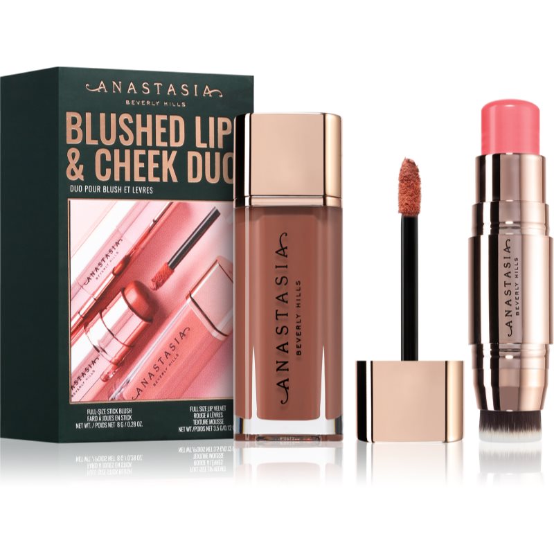 Anastasia Beverly Hills Blushed Lip & Cheek Duo подаръчен комплект за устни и скули