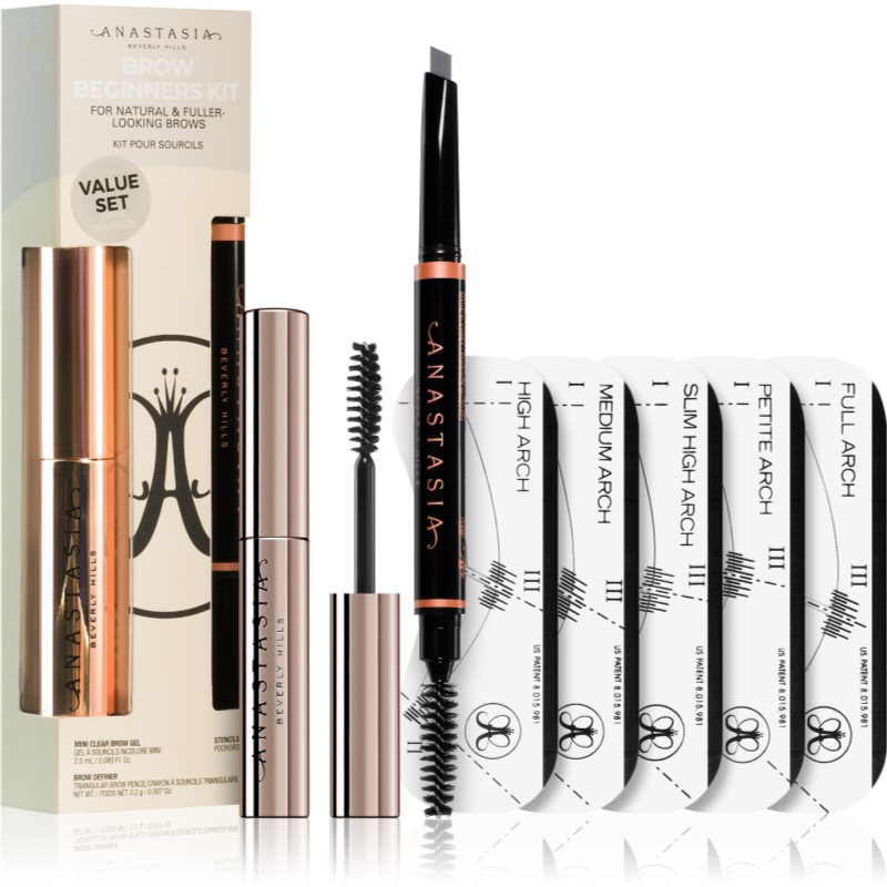 Anastasia Beverly Hills Brow Beginners Kit комплект за вежди цвят Ebony