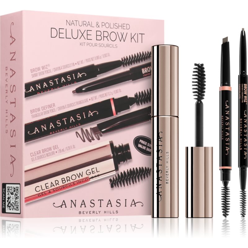 Anastasia Beverly Hills Natural & Polished Deluxe Brow Kit комплект за вежди цвят Taupe