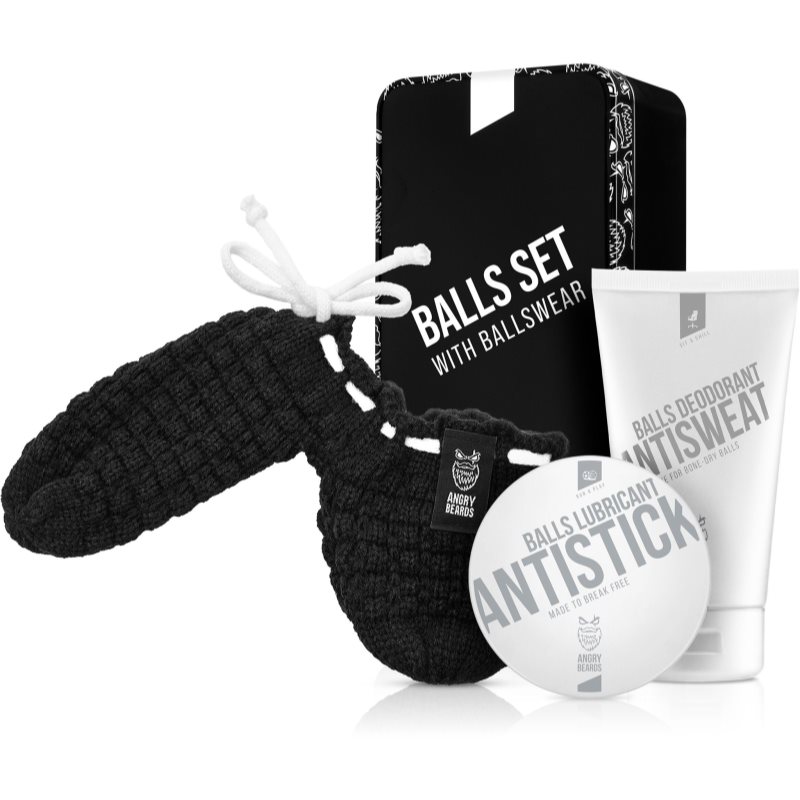 Angry Beards Antisweat & Antistick Balls Set подаръчен комплект за мъже