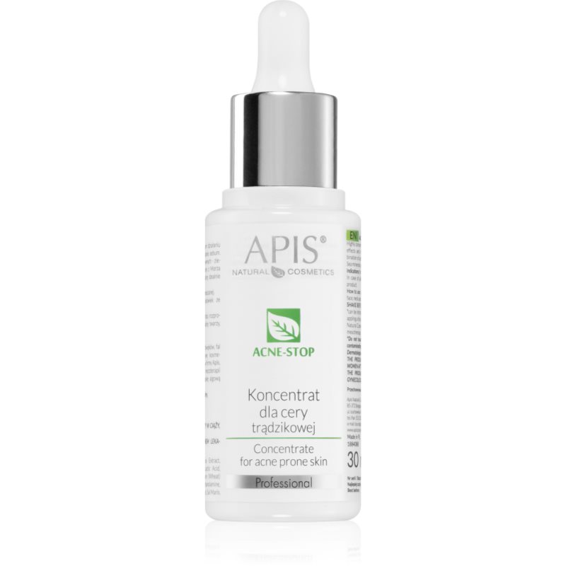 Apis Natural Cosmetics Acne-Stop Professional концентрат за мазна кожа склонна към акне 30 мл.