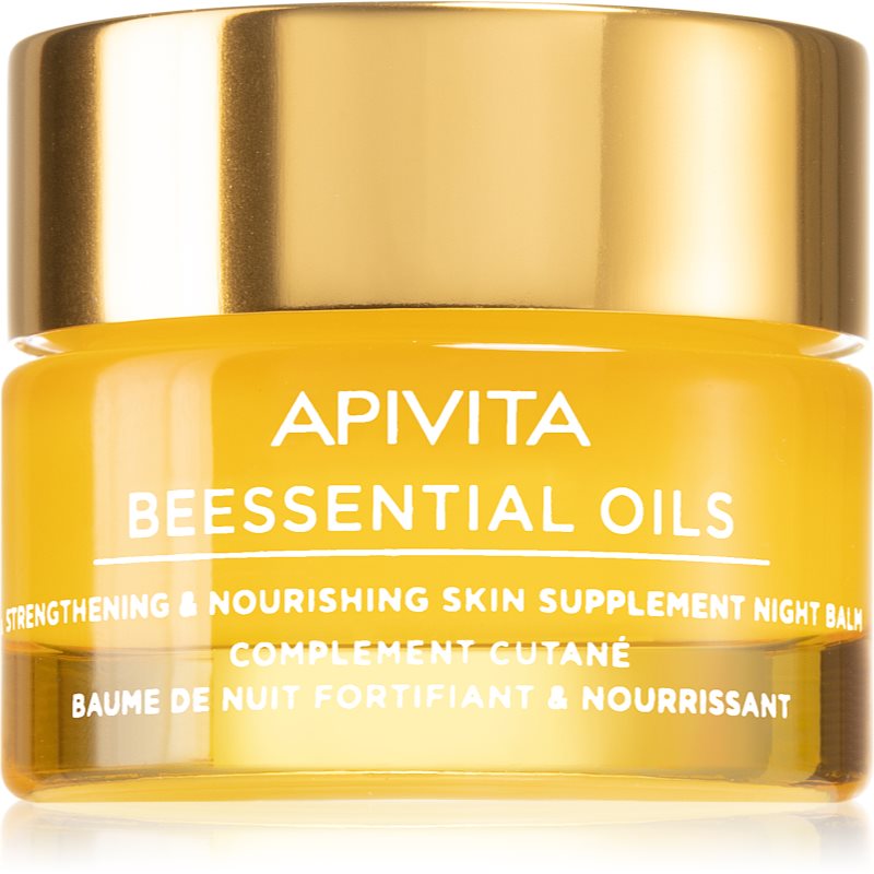 Apivita Beessential Oils Strengthening & Nourishing Night Balm нощен балсам за лице за подхранване и хидратация 15 мл. на ниска цена