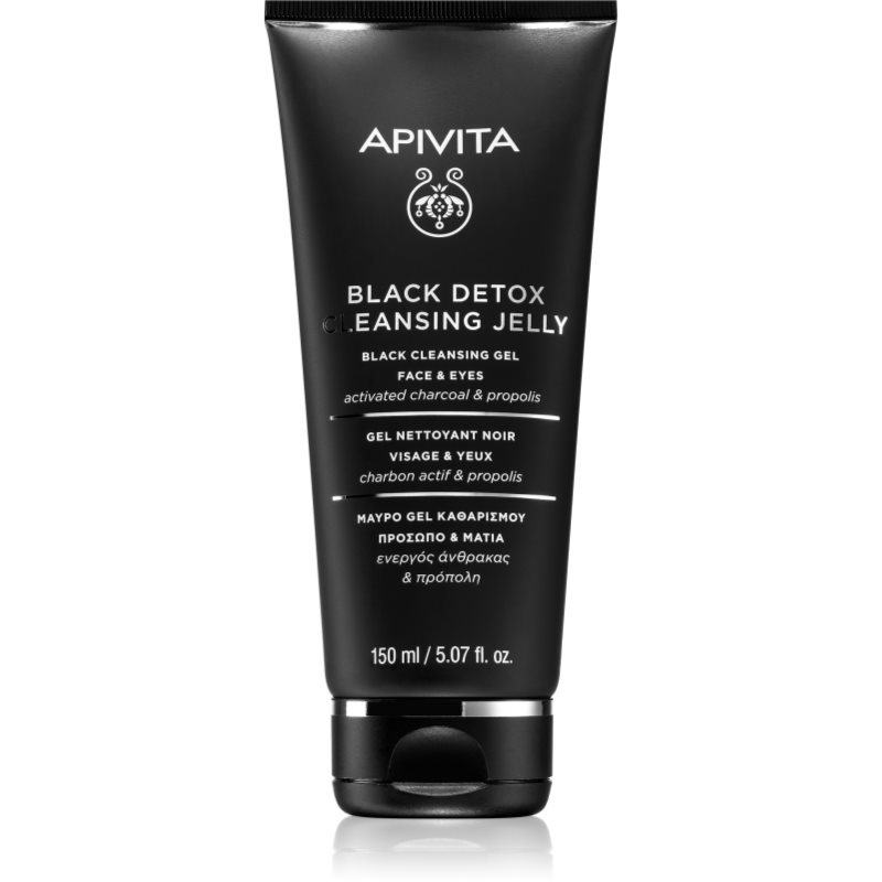 Apivita Cleansing Black Detox Cleansing Gel почистващ гел с активен въглен за лице и очи 50 мл.