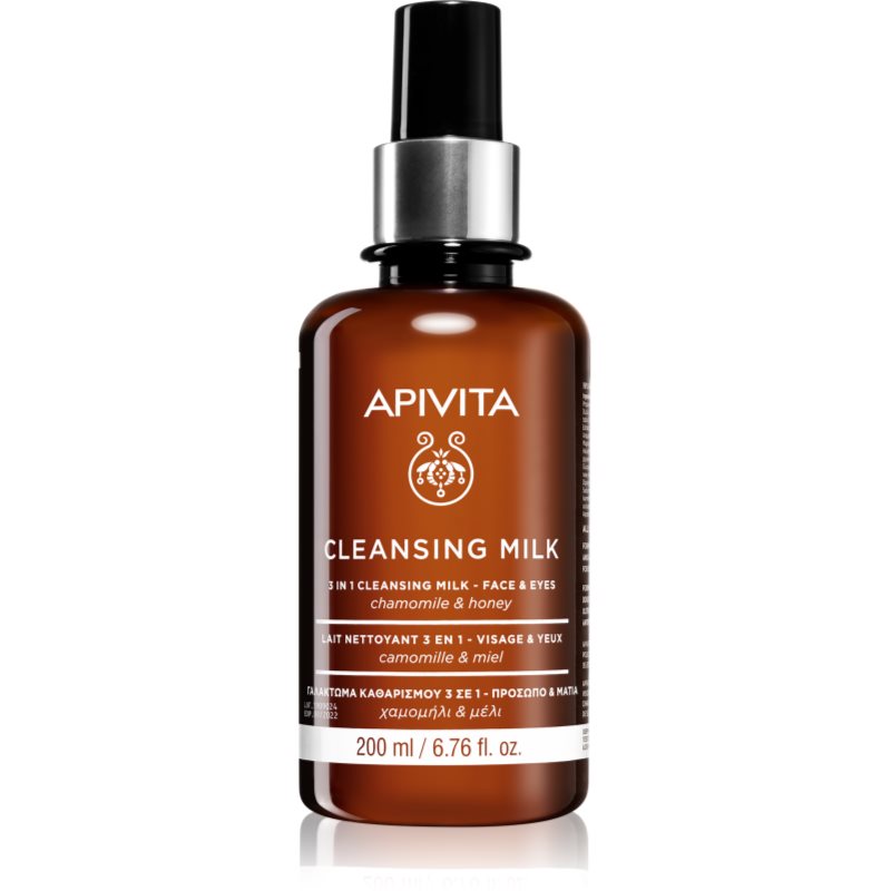 Apivita Cleansing Milk Face & Eyes почистващо мляко 3 в 1 за лице и очи 200 мл. на ниска цена