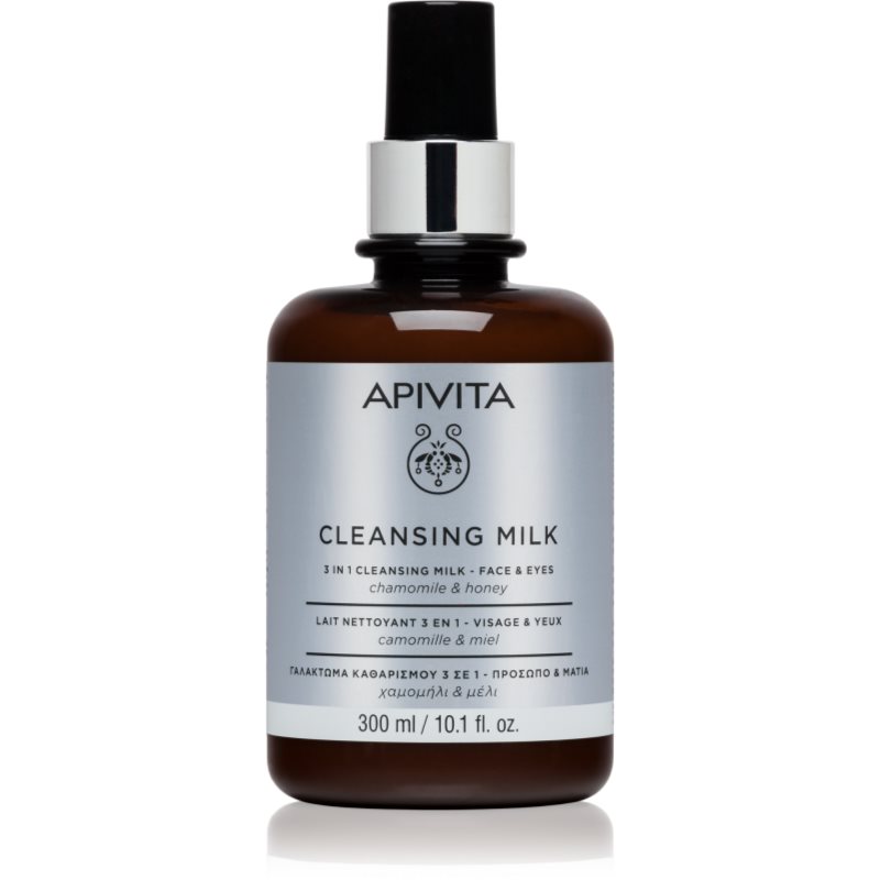 Apivita Cleansing Milk Face & Eyes почистващо мляко 3 в 1 за лице и очи 300 мл.
