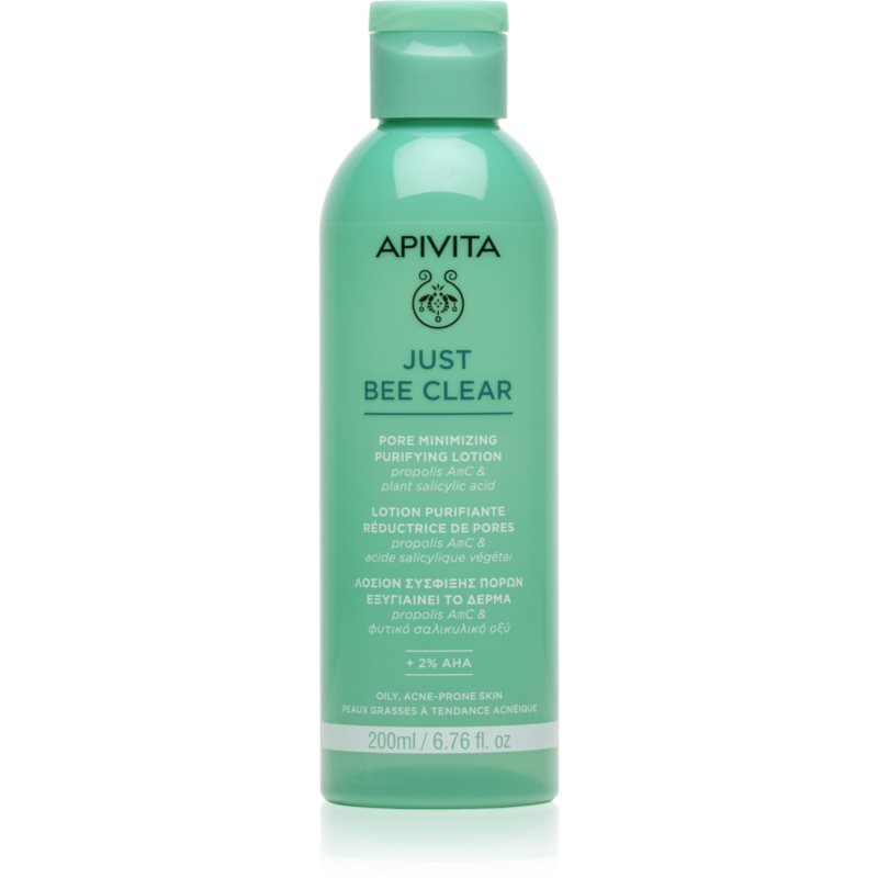 Apivita Just Bee Clear Pore Minimizing Lotion грижа против разширени пори и черни точки 200x1 мл.