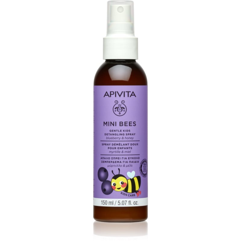 Apivita Mini Bees Gentle Kids Detangling Spray Blueberry&Honey спрей за по-лесно разресване на косата 150 мл.