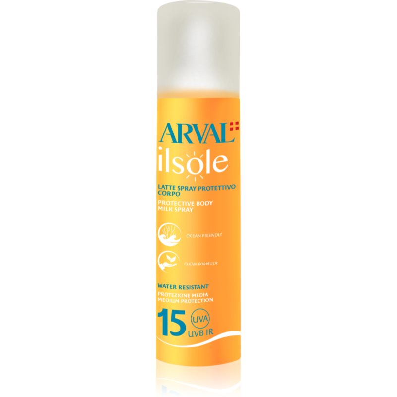 Arval IlSole Protective Body Milk Spray SPF 15 слънцезащитен лосион в спрей 200 мл.