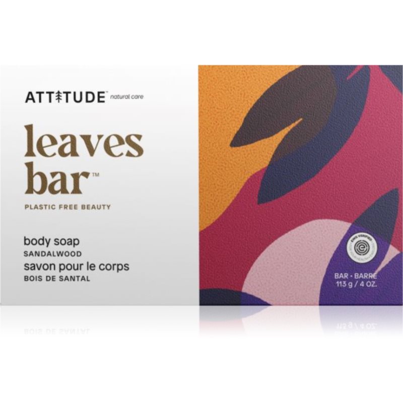 Attitude Leaves Bar Body Soap твърд сапун за тяло Sandalwood 113 гр.