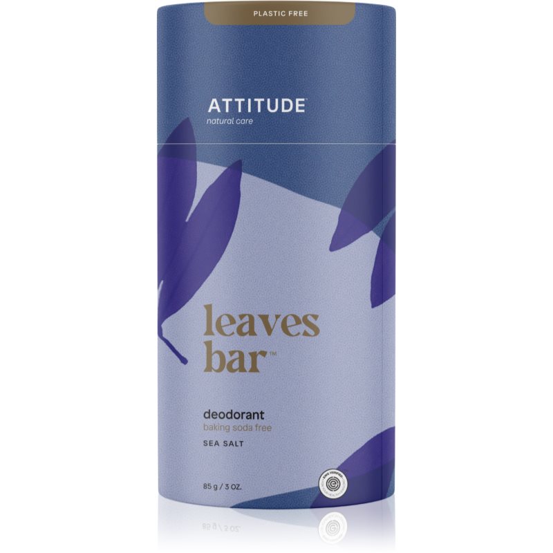 Attitude Leaves Bar Deodorant дезодорант-стик без съдържание на алуминиеви соли Sea Salt 85 гр.
