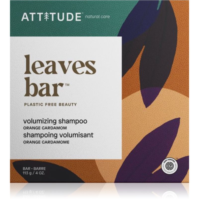 Attitude Leaves Bar Orange Cardamon Твърд шампоан за обем 113 гр.