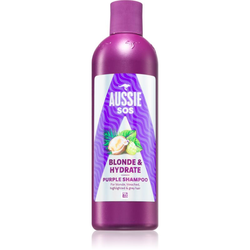 Aussie SOS Blonde Hydrate лилав тониращ шампоан за руса коса 300 мл. на ниска цена