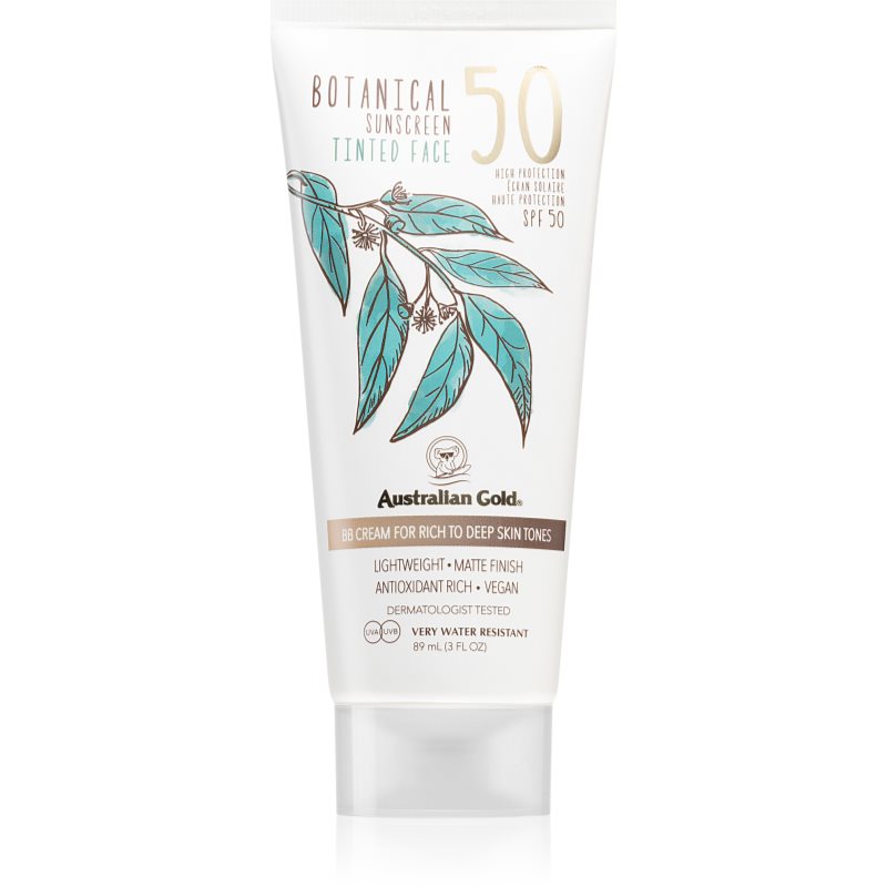 Australian Gold Botanical Tinted Face тониращ защитен крем SPF 50 Rich-Deep Dark 88 мл.