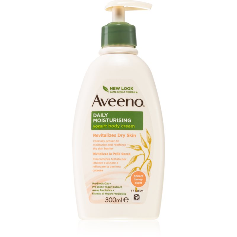 Aveeno Daily Moisturising Yoghurt body cream подхранващ лосион за тяло Apricot & Yoghurt 300 мл.