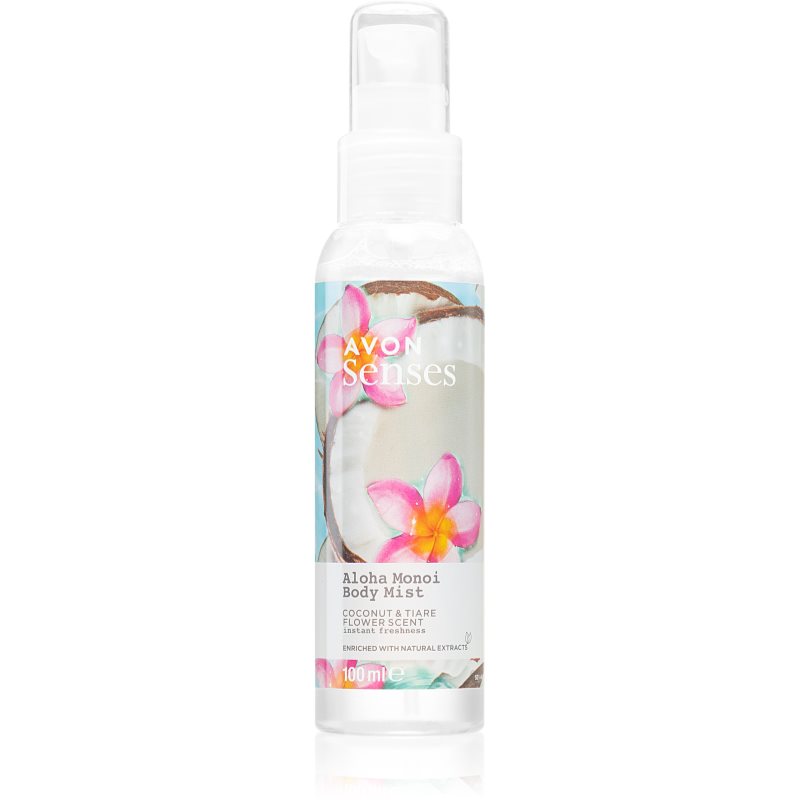 Avon Senses Aloha Monoi освежаващ спрей за тяло 100 мл.